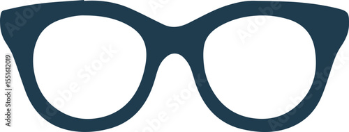 Thick framed glasses icon vector illustration