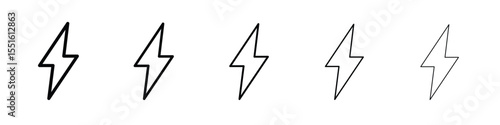 Lightning icon vector, Symbol, logo illustrations