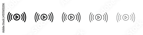 Live streaming icon vector, Symbol, logo illustrations