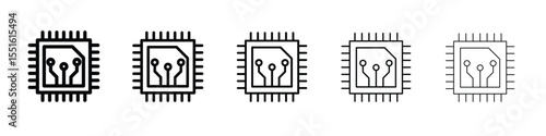 Microchip icon. Design for website and mobile apps.
