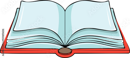 Livre ouvert dessiné à la main, style esquisse
