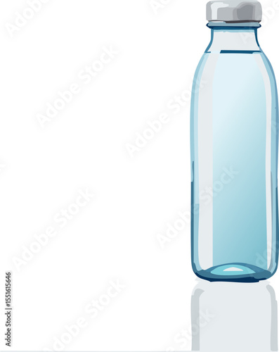  Bouteille d’eau stylisée avec formes fluides