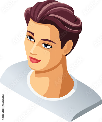 Dessin réaliste face humaine avec traits précis