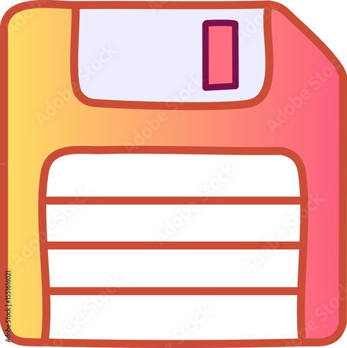 Disquette vintage en icône minimaliste