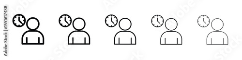 Office hours icon vector, Symbol, logo illustrations