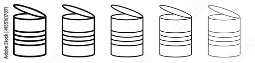 Open tin can icon vector, Symbol, logo illustrations