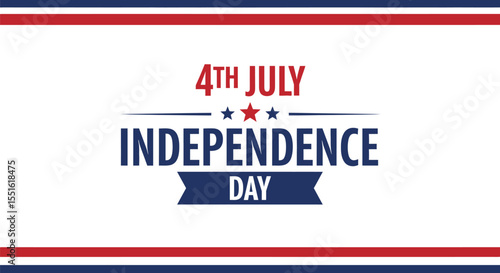 Fourth of july independence day graphic with stars and stripes border