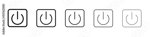 Power button icon vector, Symbol, logo illustrations