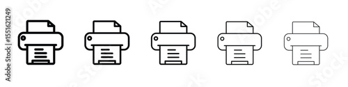 Print button icon vector, Symbol, logo illustrations