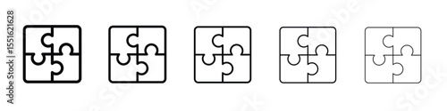 Puzzle piece icon vector, Symbol, logo illustrations