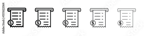 Receipt icon vector, Symbol, logo illustrations
