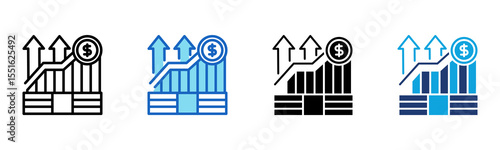 Dividend Payout icon Multi Style Vector Illustration