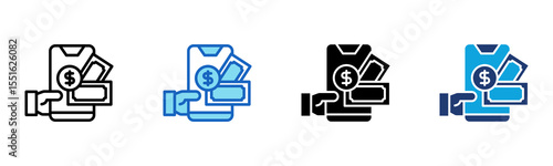 Mobile Payment icon Multi Style Vector Illustration