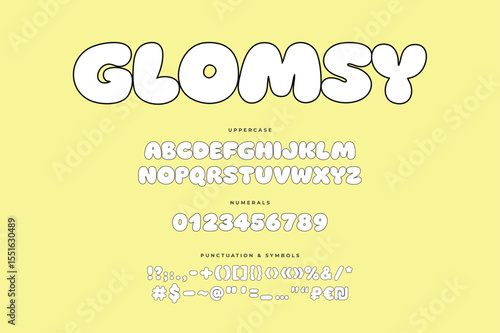 Glomsy is a super-bold bubble display font with chunky outlines and a groovy retro vibe, ideal for posters, signage and branding.