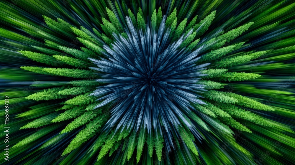 Obraz premium View from the air of a forest's upper layer, highlighting a solitary tree
