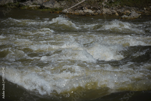 mountain river close-up. horizontal photography.