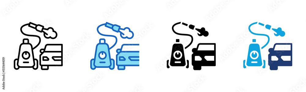 Fototapeta premium Pressure Washer icon Multi Style Vector Illustration