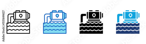 Sump Pump icon Multi Style Vector Illustration