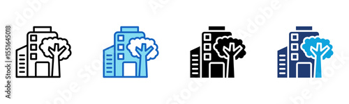 Infrastructure icon Multi Style Vector Illustration