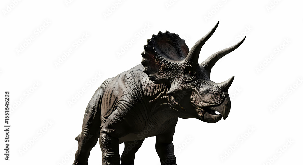 Fototapeta premium Powerful Triceratops: A Detailed Rendering