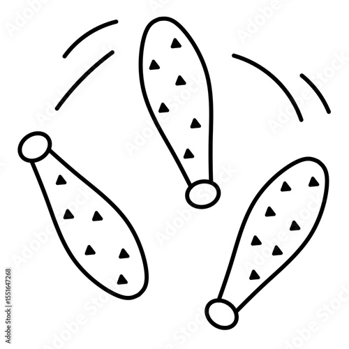 juggling club icon vector