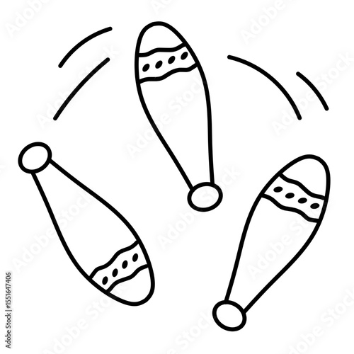 juggling club icon vector