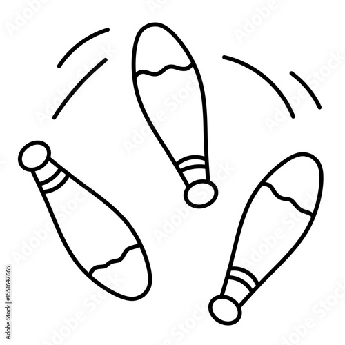 juggling club icon vector