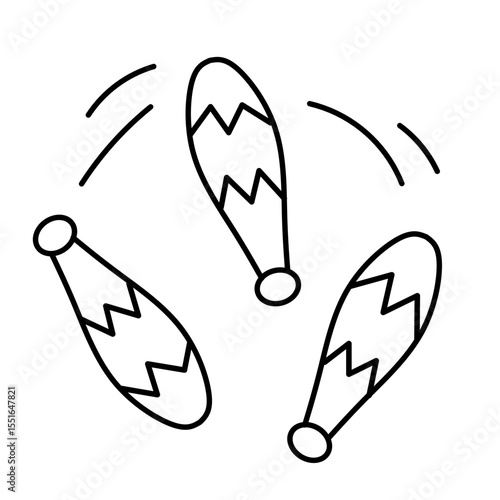 juggling club icon vector