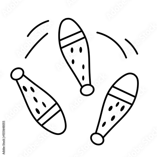 juggling club icon vector