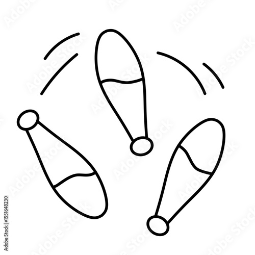 juggling club icon vector