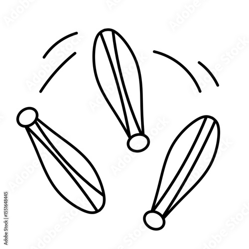 juggling club icon vector