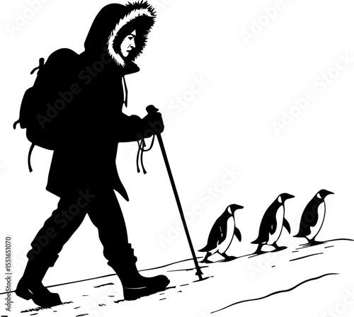 Polar Explorer with Penguins - Antarctic Adventure and Wildlife Expedition