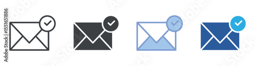 Email icon set multiple style collection