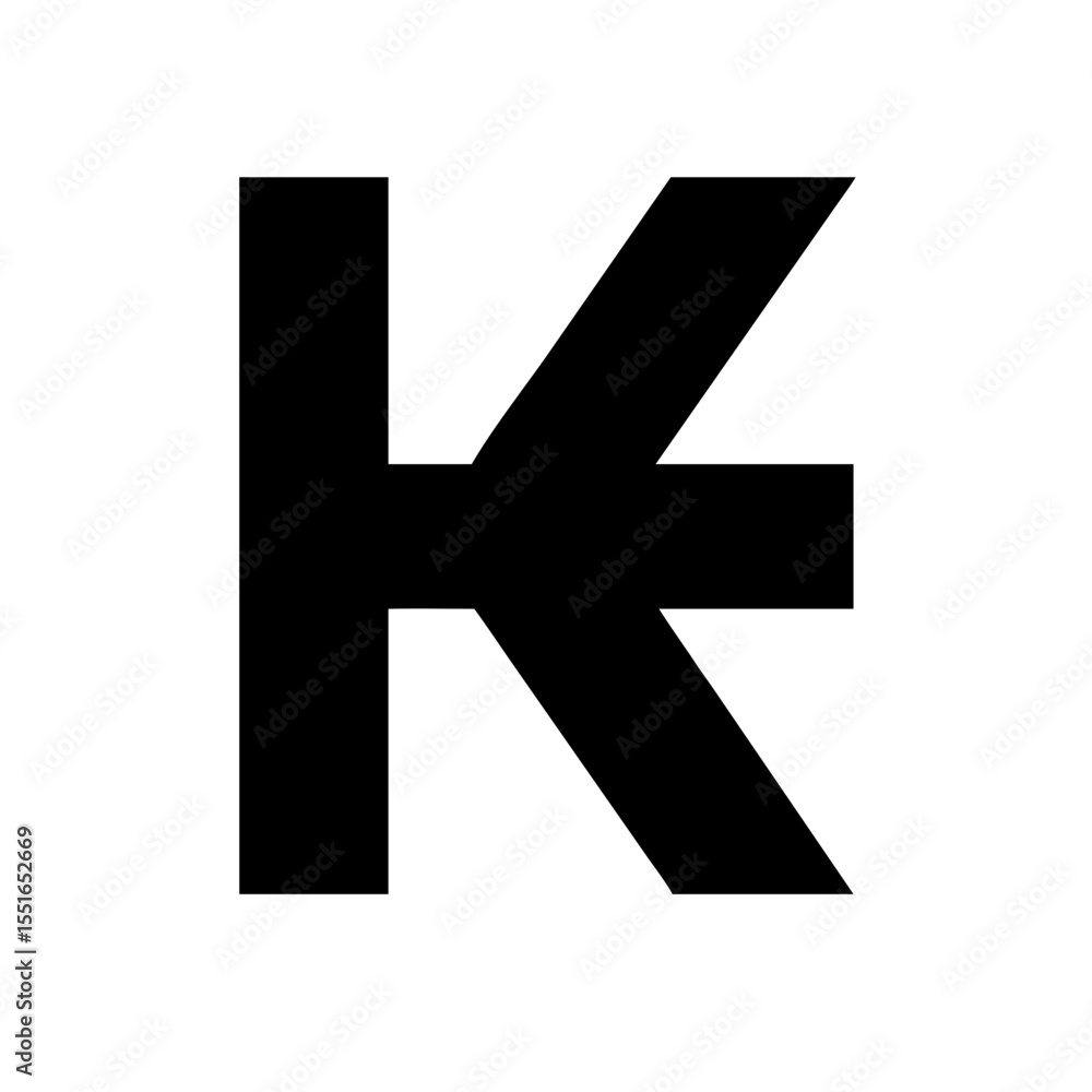 Obraz premium Mosaic letter K icon vector illustration