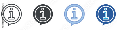 Info icon set multiple style collection