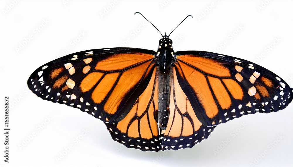 Fototapeta premium isolated monarch butterfly