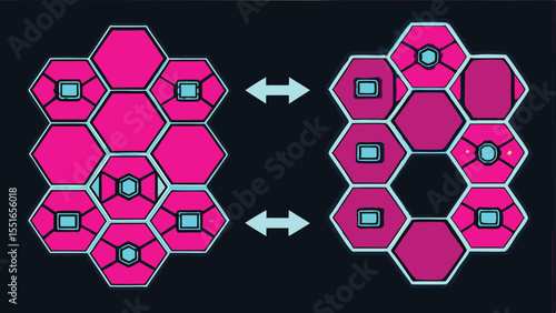 Night Raid Control Interface With Pink - AI Dashboard Vector