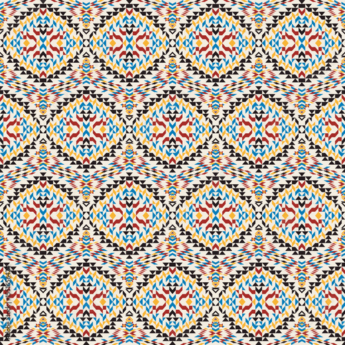 American tribal ethnic native pattern seamless.Traditional Navajo,Aztec,Apache,Southwest and Mexican style fabric pattern.Abstract vector motif pattern.For fabric,clothing,blanket,woven,wrap,decorate.