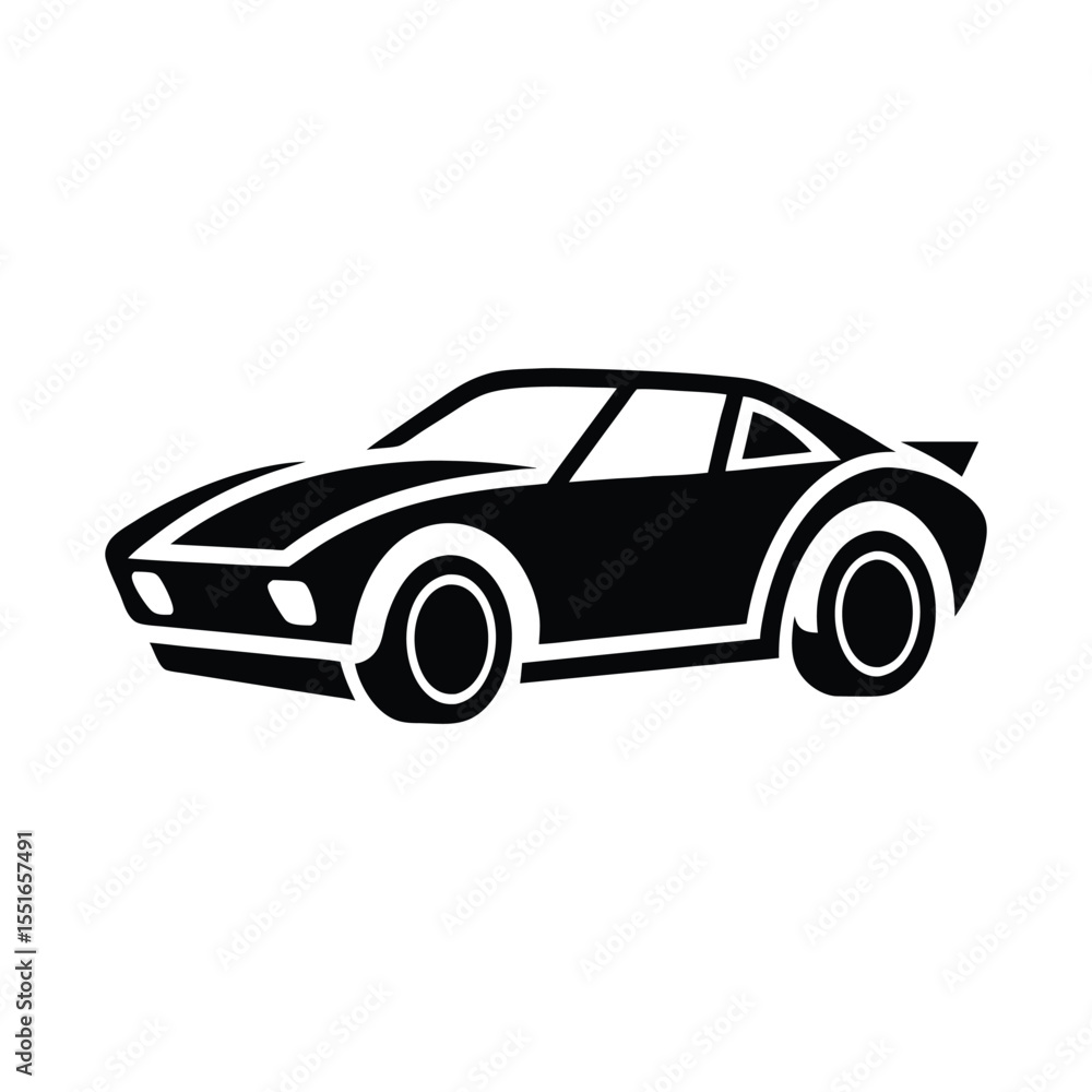 Fototapeta premium black and white race car