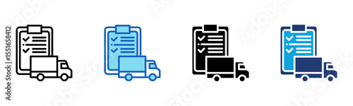 Shipping Manifest icon Multi Style Vector Illustration
