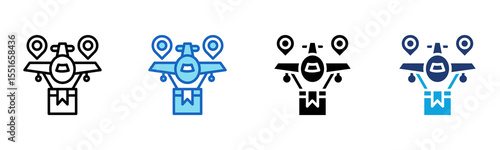 Air Cargo icon Multi Style Vector Illustration