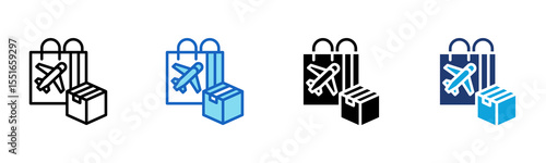 Duty Free icon Multi Style Vector Illustration