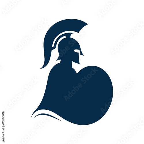 Spartan logo design template elements sparta vector Image