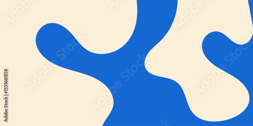 A minimal wavy abstract background with pastel colors, inspired by 60s and 70s retro style.Vector illustration.