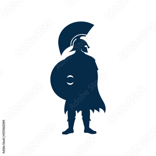 Spartan logo design template elements sparta vector Image