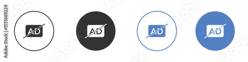 No audio description icon symbol set. vector graphic design