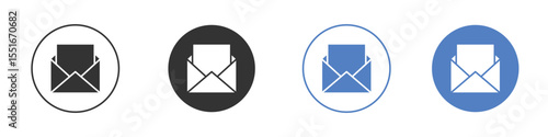 Open envelope icon vector, Symbol, logo illustrations