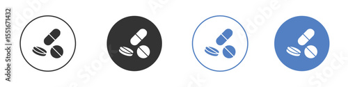 Painkiller pills icon vector, Symbol, logo illustrations