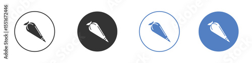 Pastry bag icon symbol set. vector graphic design
