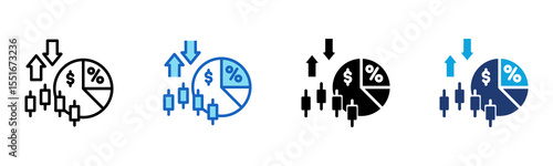 Margin Trading icon Multi Style Vector Illustration